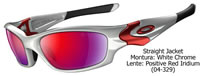 Oakley Straight Jacket White Chrome/Positive Red Iridium (04-329)